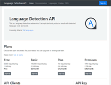 Tablet Screenshot of detectlanguage.com